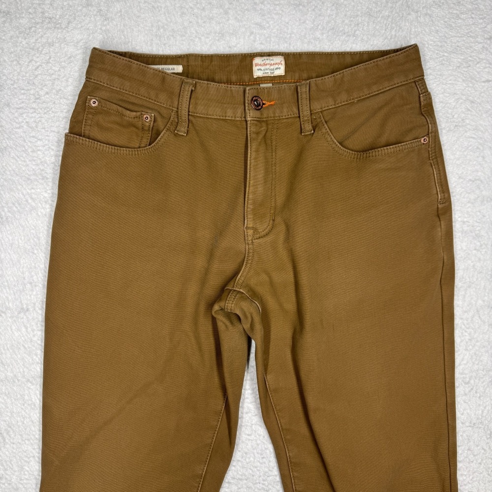 Weatherproof Vintage Fleece Lined Pant Fleece Lining Stretch Canvas Men's 34x32 - Picture 2 of 15